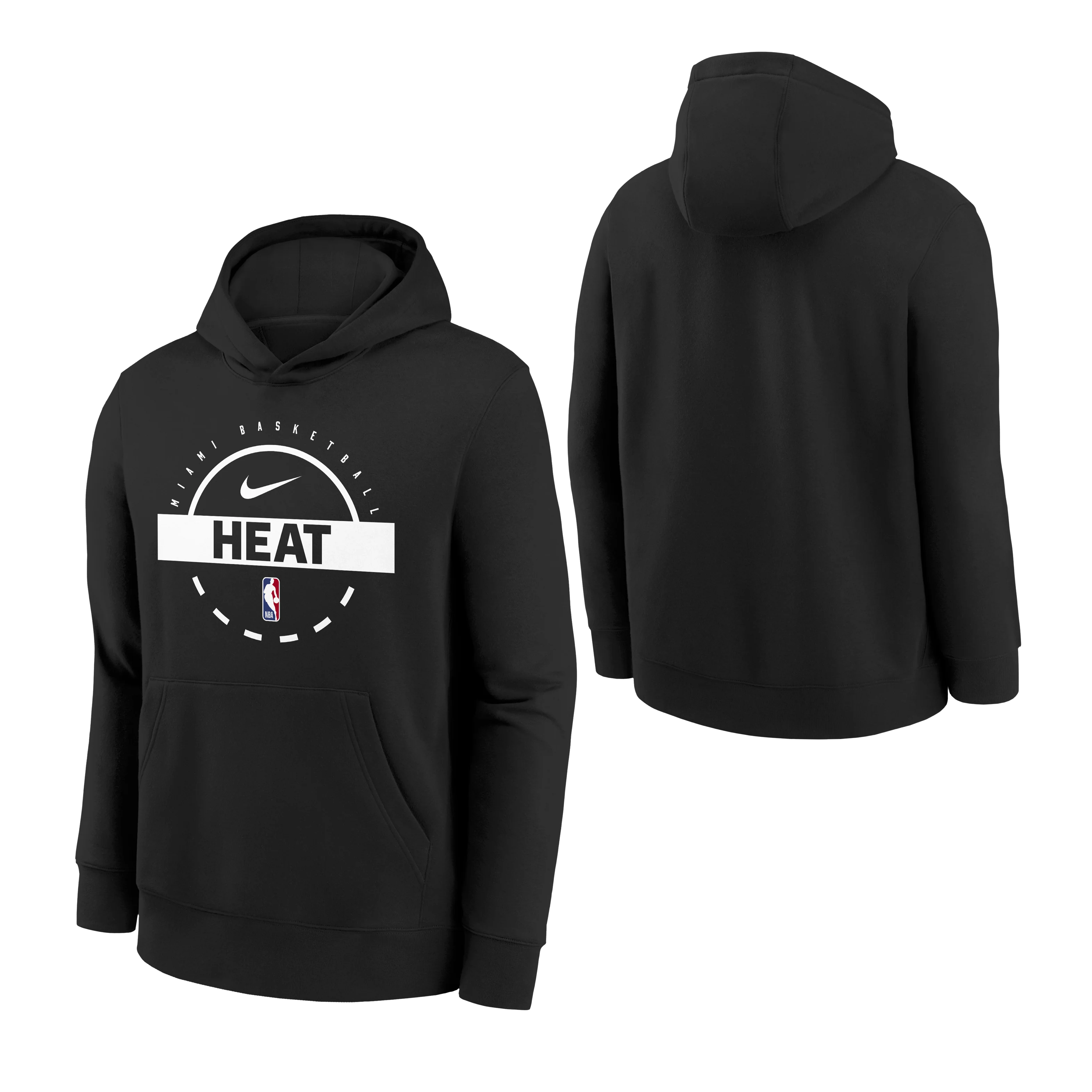 Nike Miami HEAT 2025-26 On-Court Fleece Youth Hoodie 3 Nike Miami HEAT 2025-26 On-Court Fleece Youth Hoodie