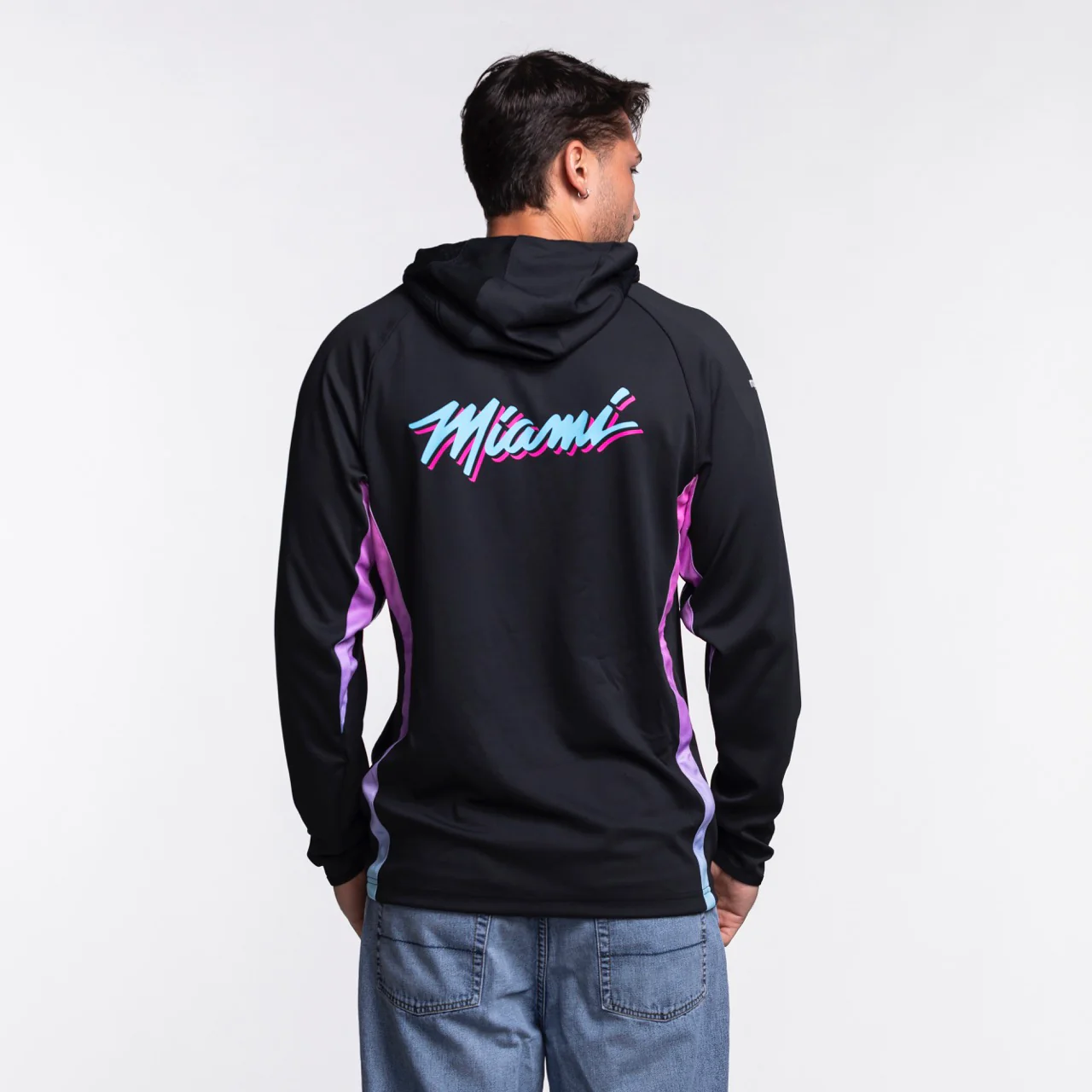 Nike Miami HEAT Original Vice Nights 1/2 Zip Hoodie 2 Nike Miami HEAT Original Vice Nights 1/2 Zip Hoodie