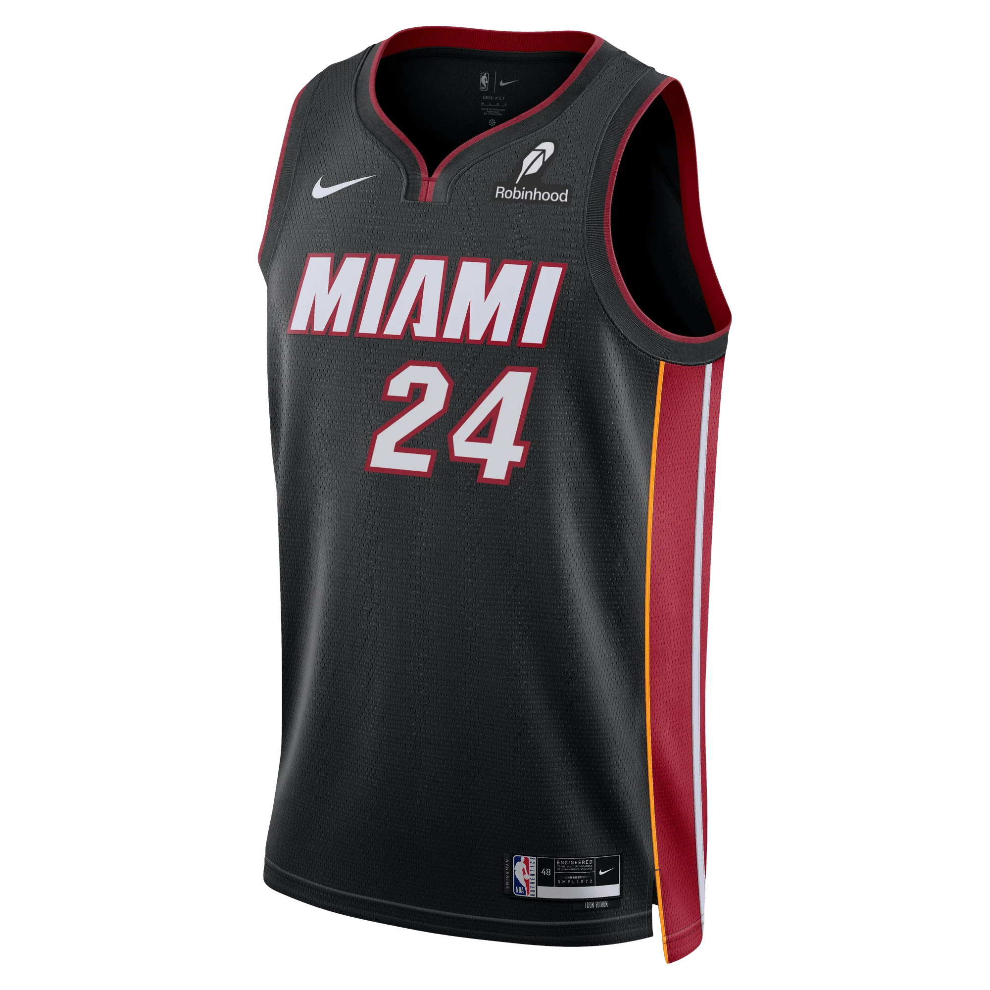 Norman Powell Nike Miami HEAT Icon Black Youth Swingman Jersey