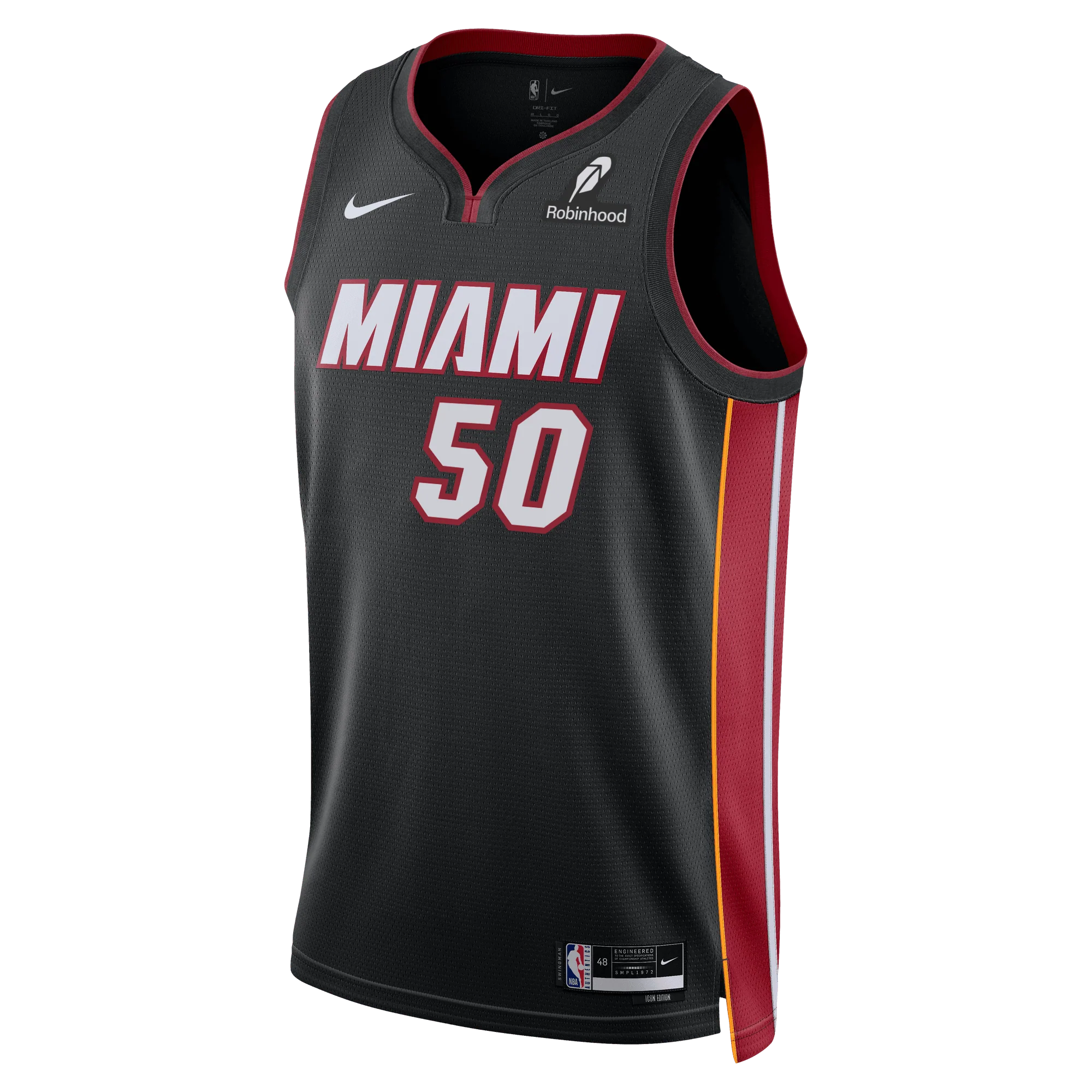 Vladislav Goldin Nike Miami HEAT Icon Black Youth Swingman Jersey