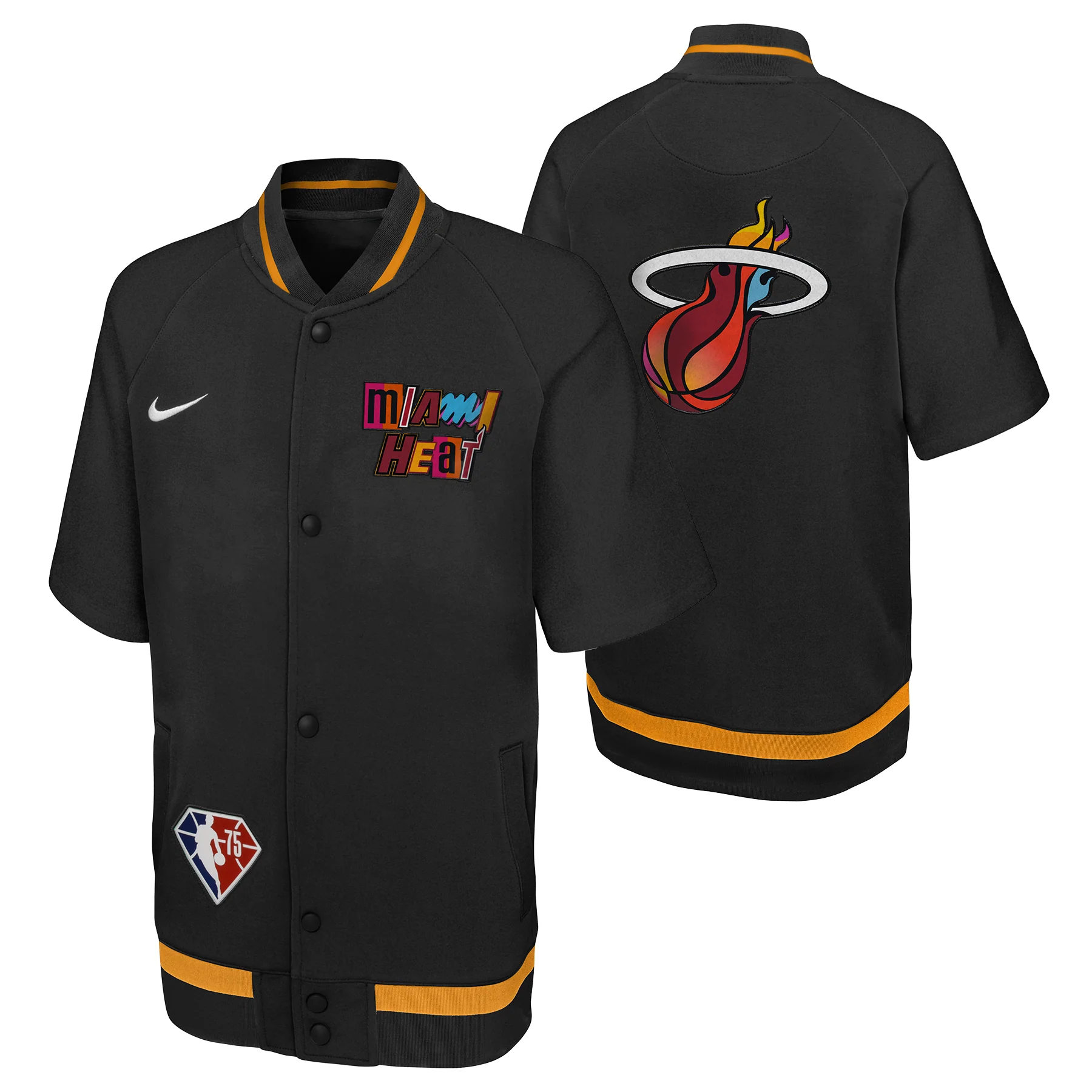 Nike Miami HEAT Mashup Showtime Short-Sleeve Youth Jacket 2 Nike Miami HEAT Mashup Showtime Short-Sleeve Youth Jacket