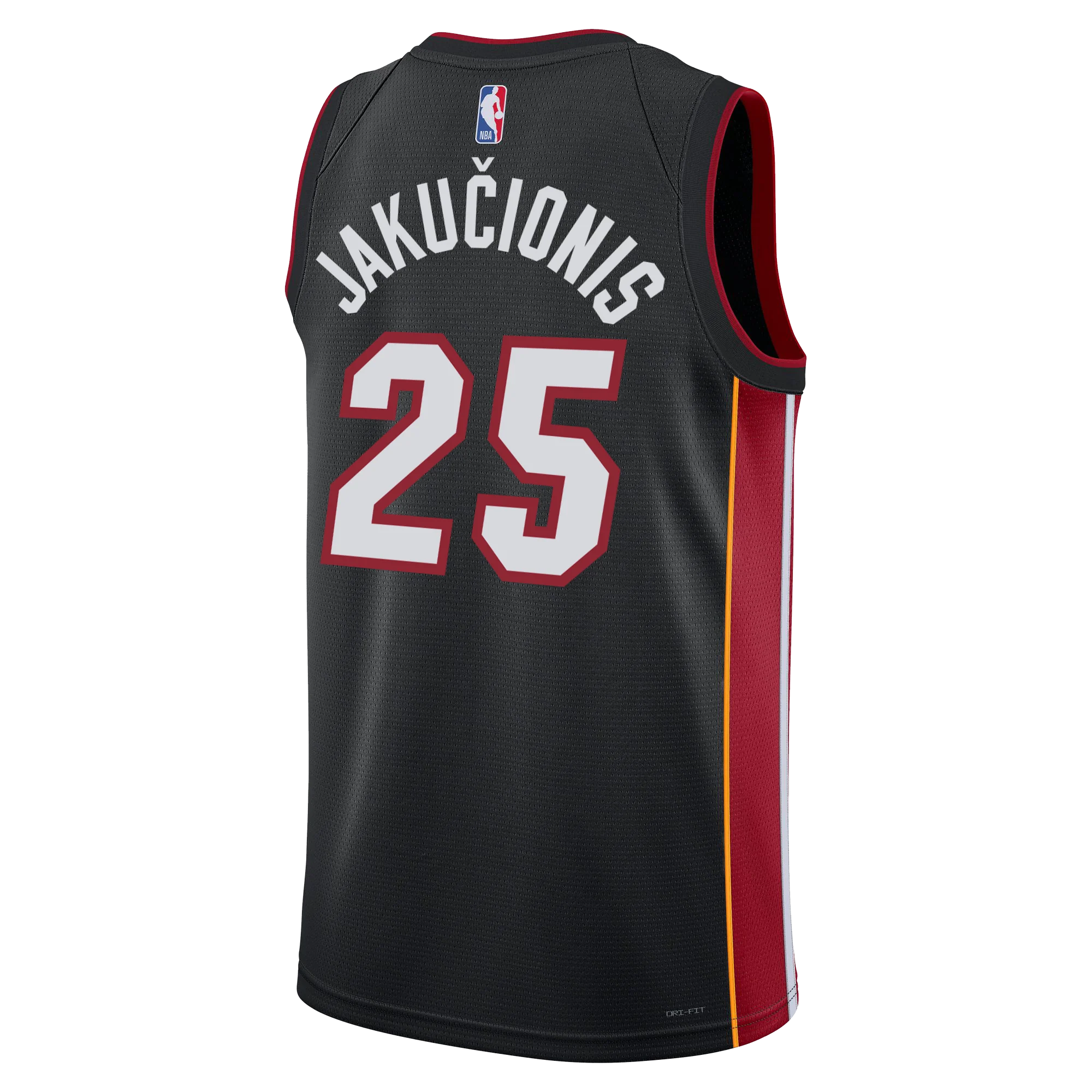Kasparas Jakučionis Nike Miami HEAT Icon Black Swingman Jersey