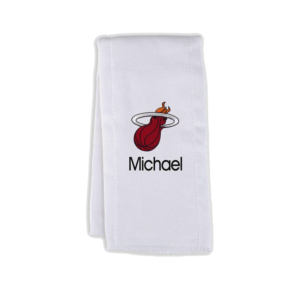 Designs by Chad and Jake Miami HEAT Custom Infant Burp Cloth