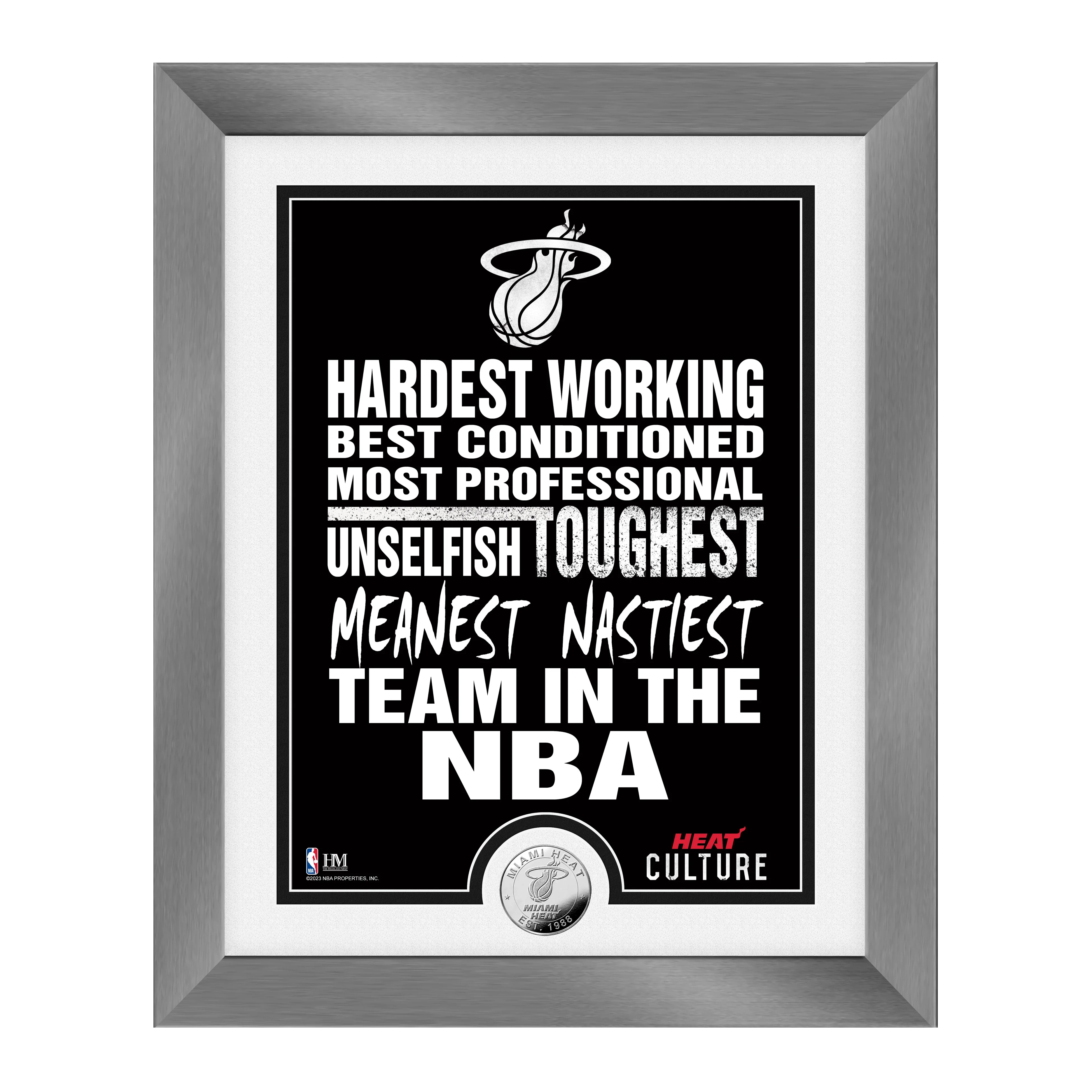 Highland Mint Miami HEAT Culture Mantra Silver Coin 13" x 16" Photo Mint 1 Highland Mint Miami HEAT Culture Mantra Silver Coin 13" x 16" Photo Mint