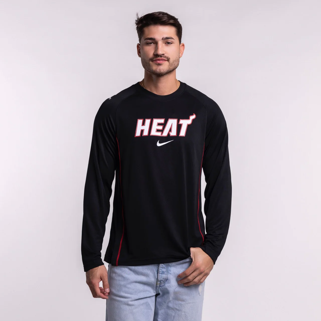 Nike Miami HEAT 2025-26 On-Court Long Sleeve Shooting Shirt 1 Nike Miami HEAT 2025-26 On-Court Long Sleeve Shooting Shirt