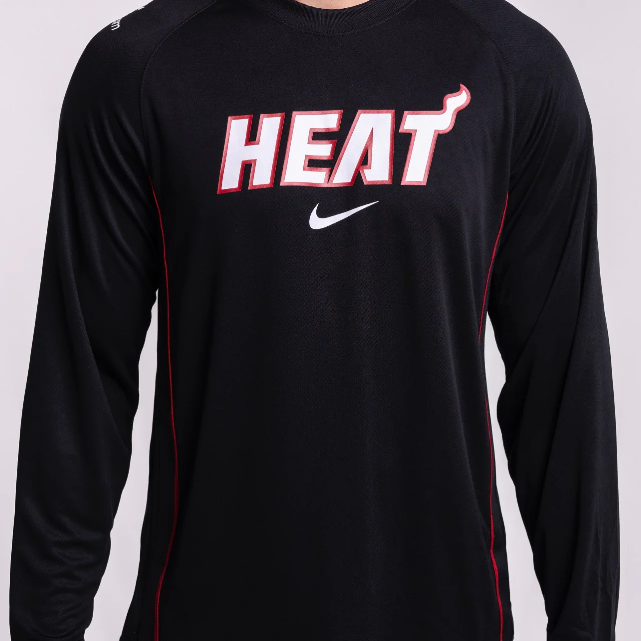 Nike Miami HEAT 2025-26 On-Court Long Sleeve Shooting Shirt 2 Nike Miami HEAT 2025-26 On-Court Long Sleeve Shooting Shirt