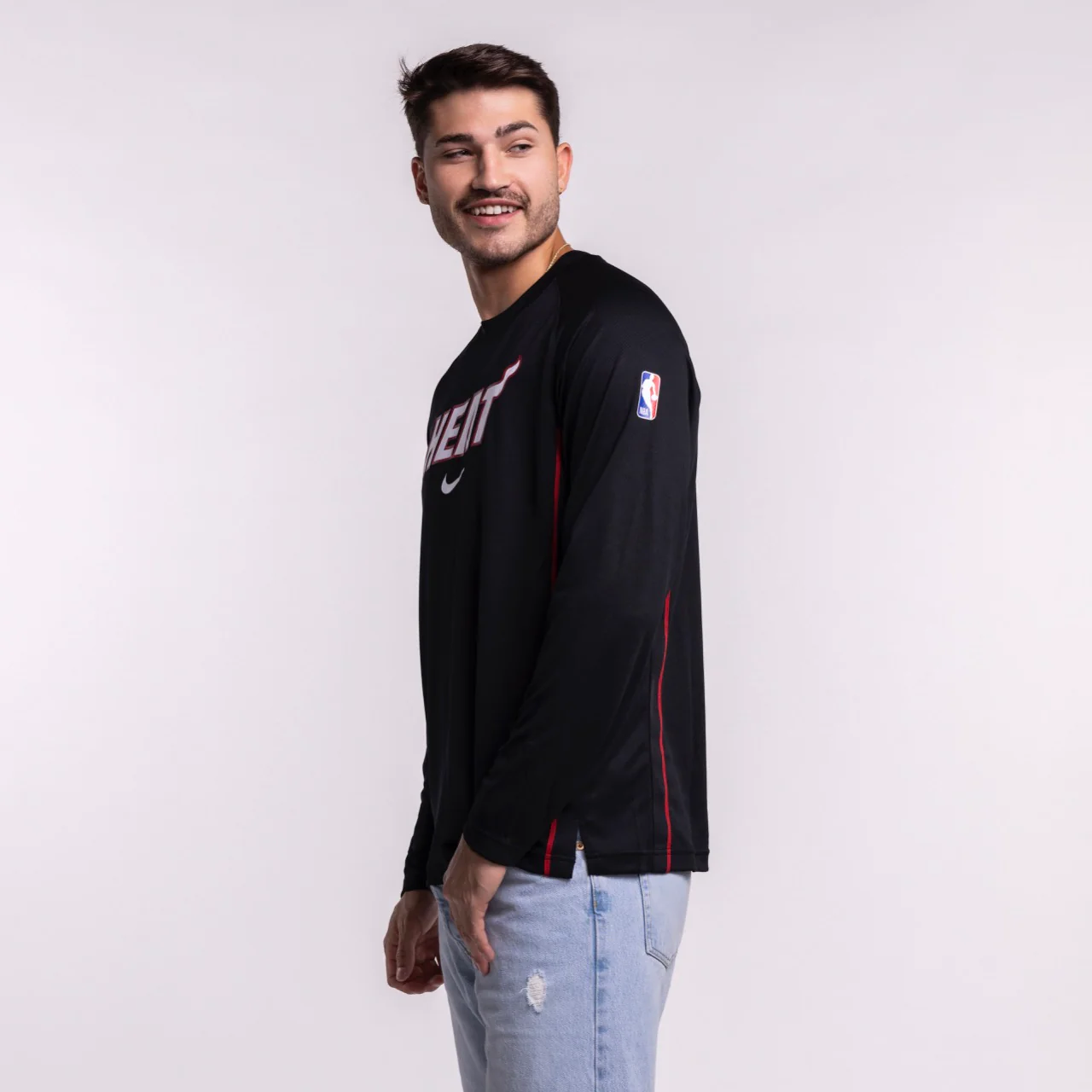 Nike Miami HEAT 2025-26 On-Court Long Sleeve Shooting Shirt 3 Nike Miami HEAT 2025-26 On-Court Long Sleeve Shooting Shirt