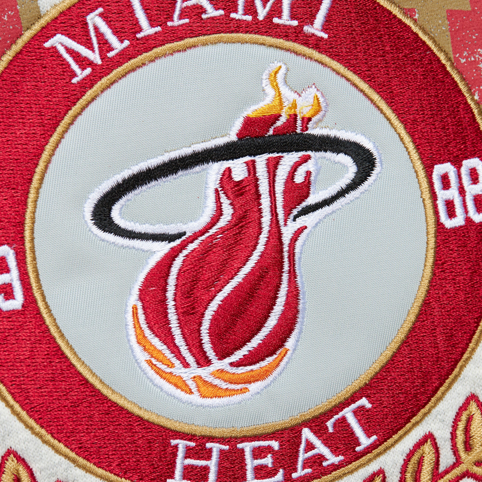 Mitchell & Ness Miami HEAT Premium Fleece Crewneck 5 Mitchell & Ness Miami HEAT Premium Fleece Crewneck