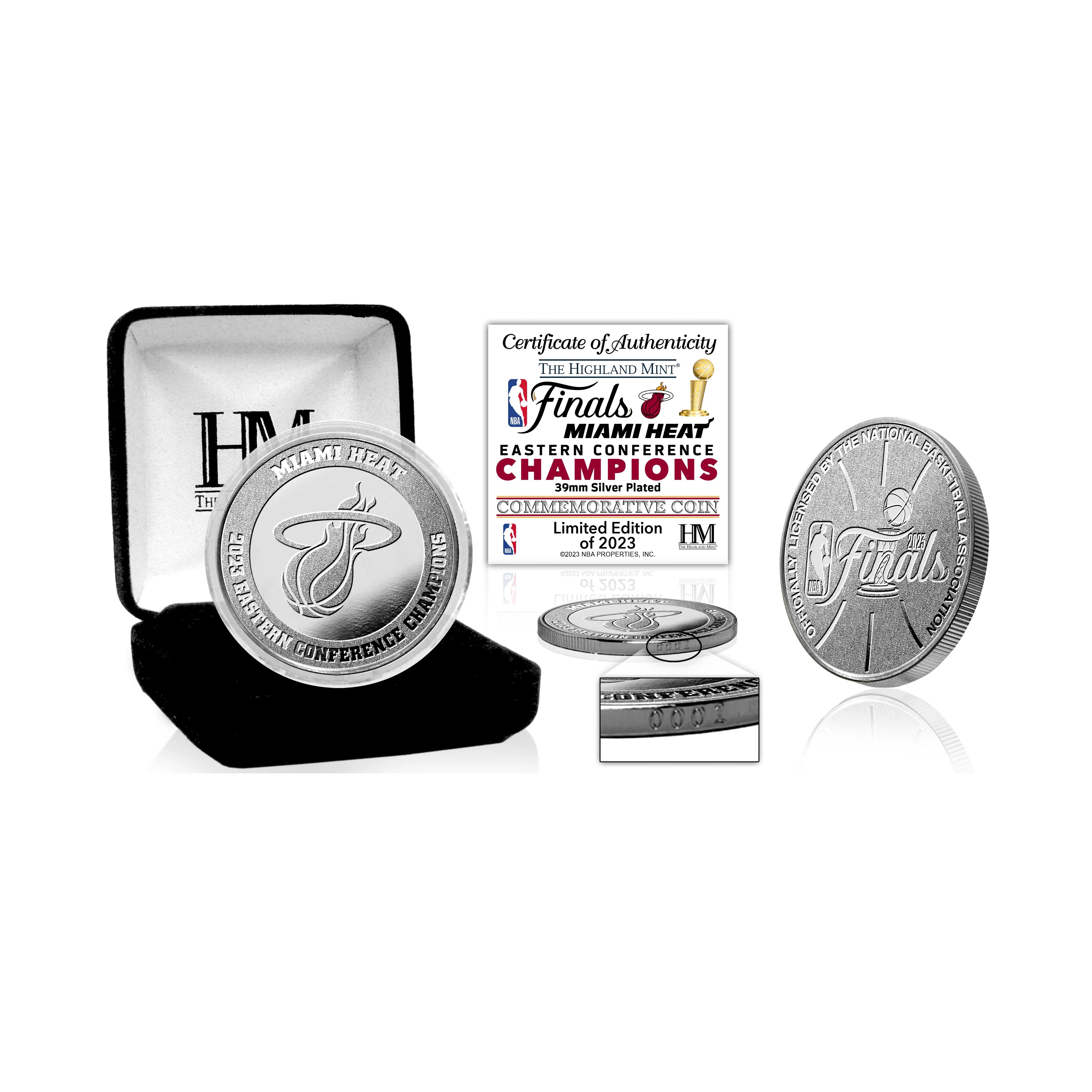 Highland Mint Miami HEAT 2023 Eastern Conference Champs Silver Coin 1 Highland Mint Miami HEAT 2023 Eastern Conference Champs Silver Coin