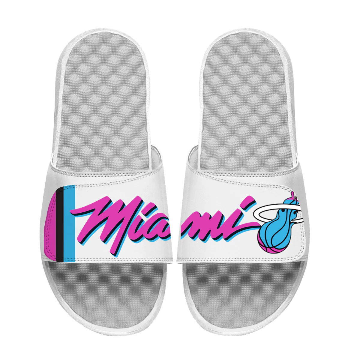 ISlide Miami HEAT Original Vice Split Wordmark Sandals 1 ISlide Miami HEAT Original Vice Split Wordmark Sandals